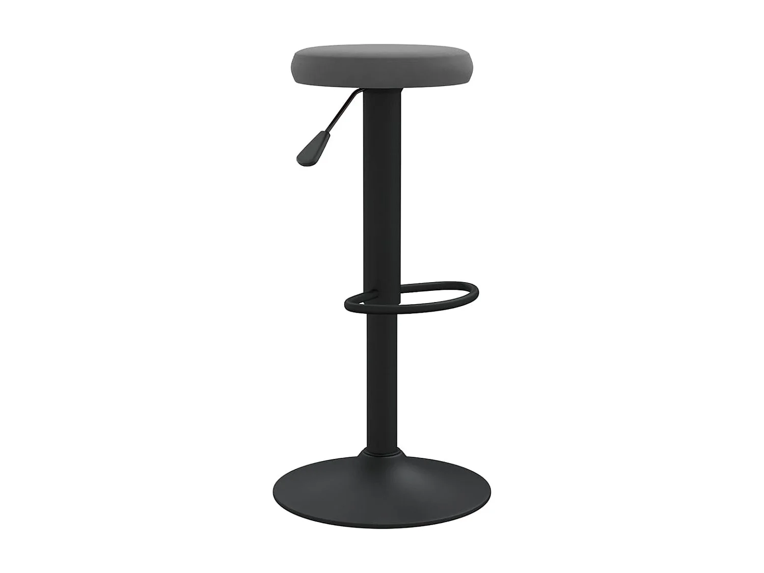 Tabourets de bar lot de 2 gris foncé velours
