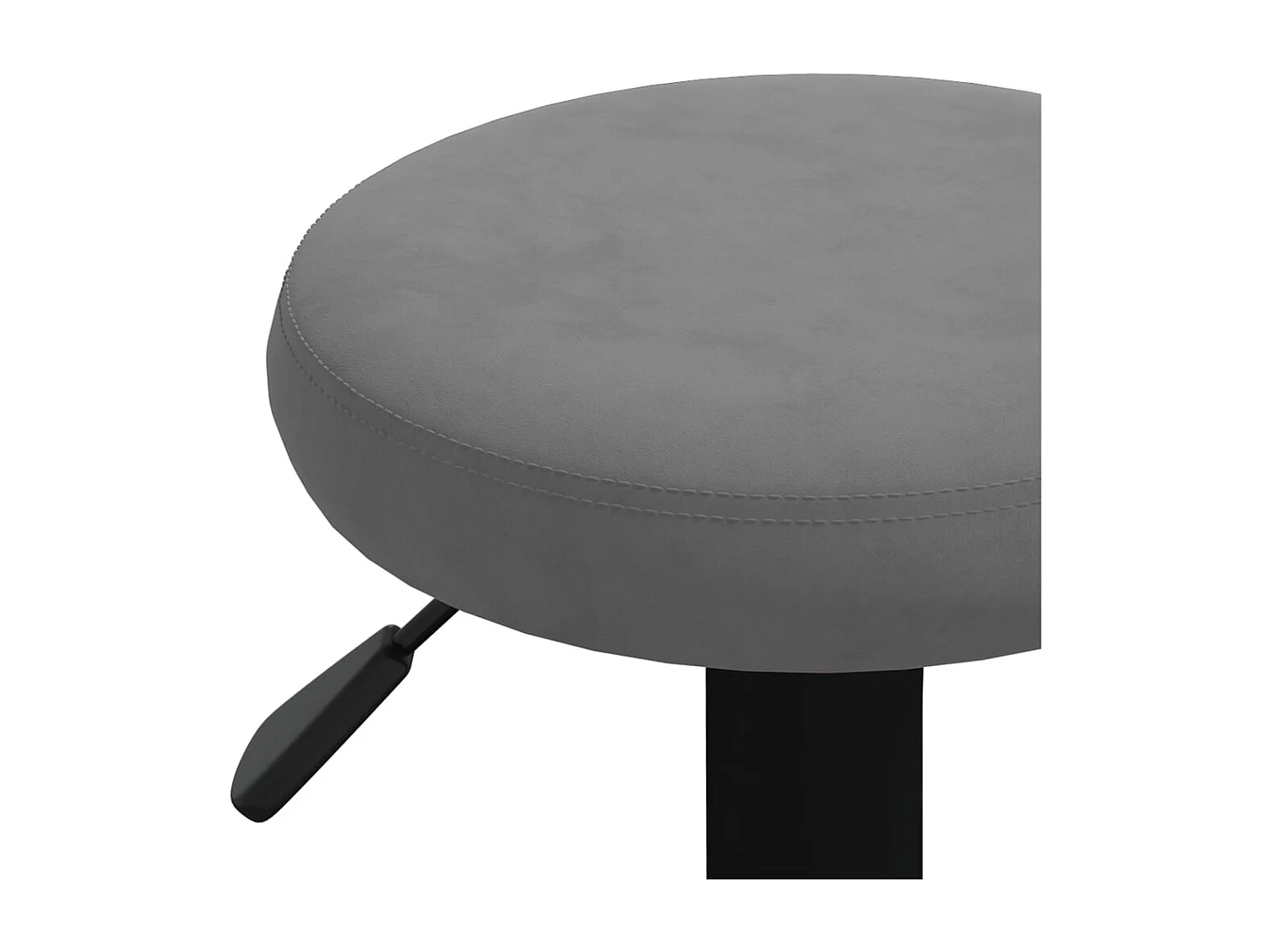 Tabourets de bar lot de 2 gris foncé velours