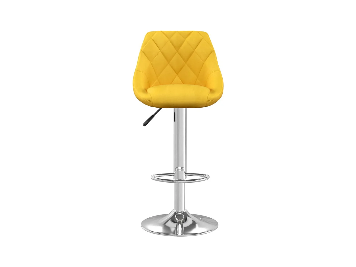 Tabourets de bar lot de 2 jaune moutarde velours
