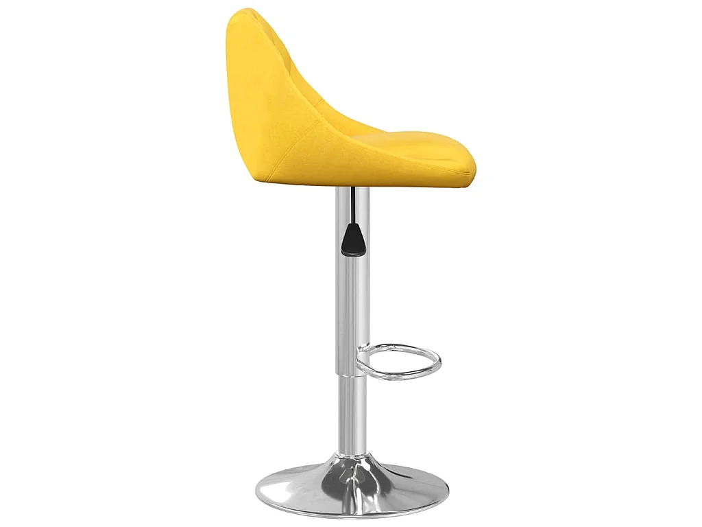 Tabourets de bar lot de 2 jaune moutarde velours