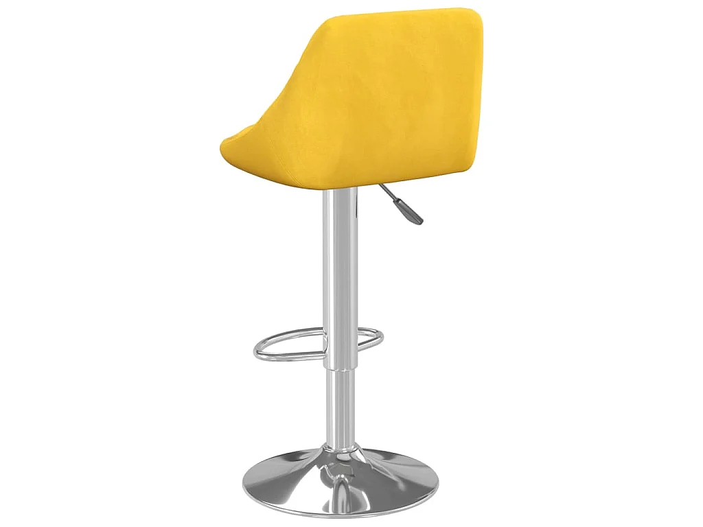 Tabourets de bar lot de 2 jaune moutarde velours