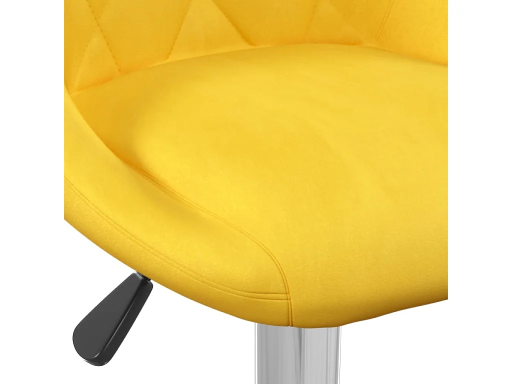 Tabourets de bar lot de 2 jaune moutarde velours