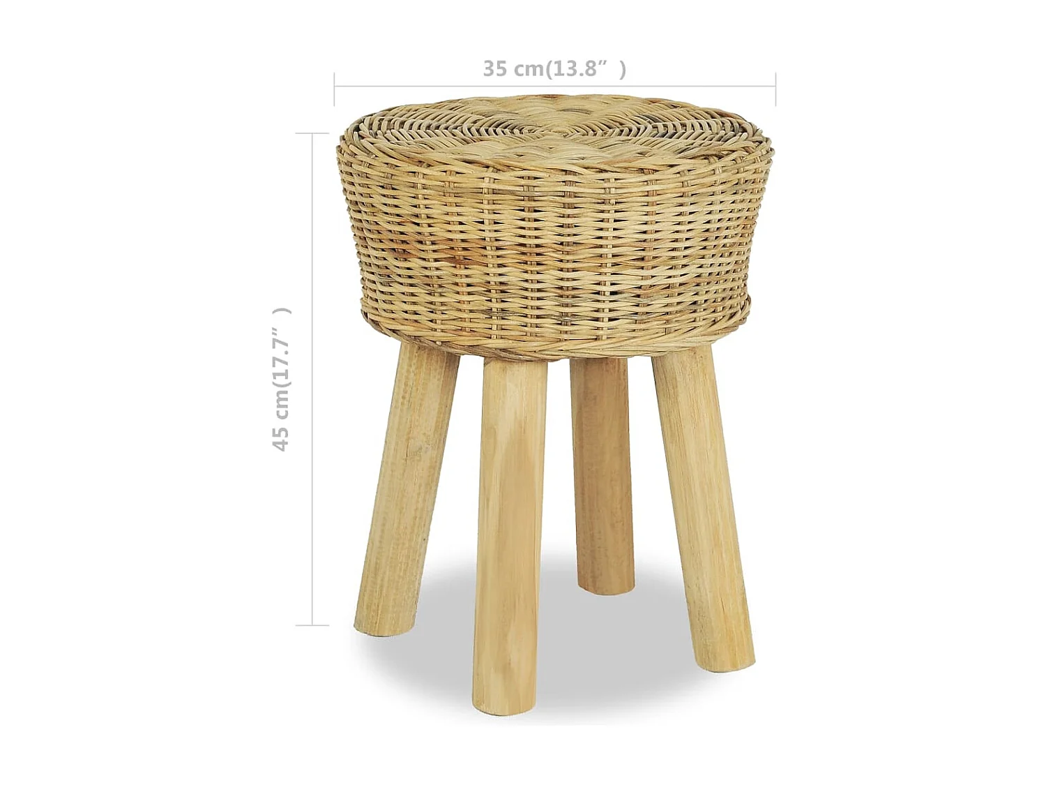 Barhocker Natur Rattan