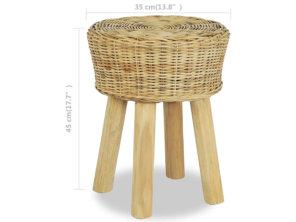 Barhocker Natur Rattan
