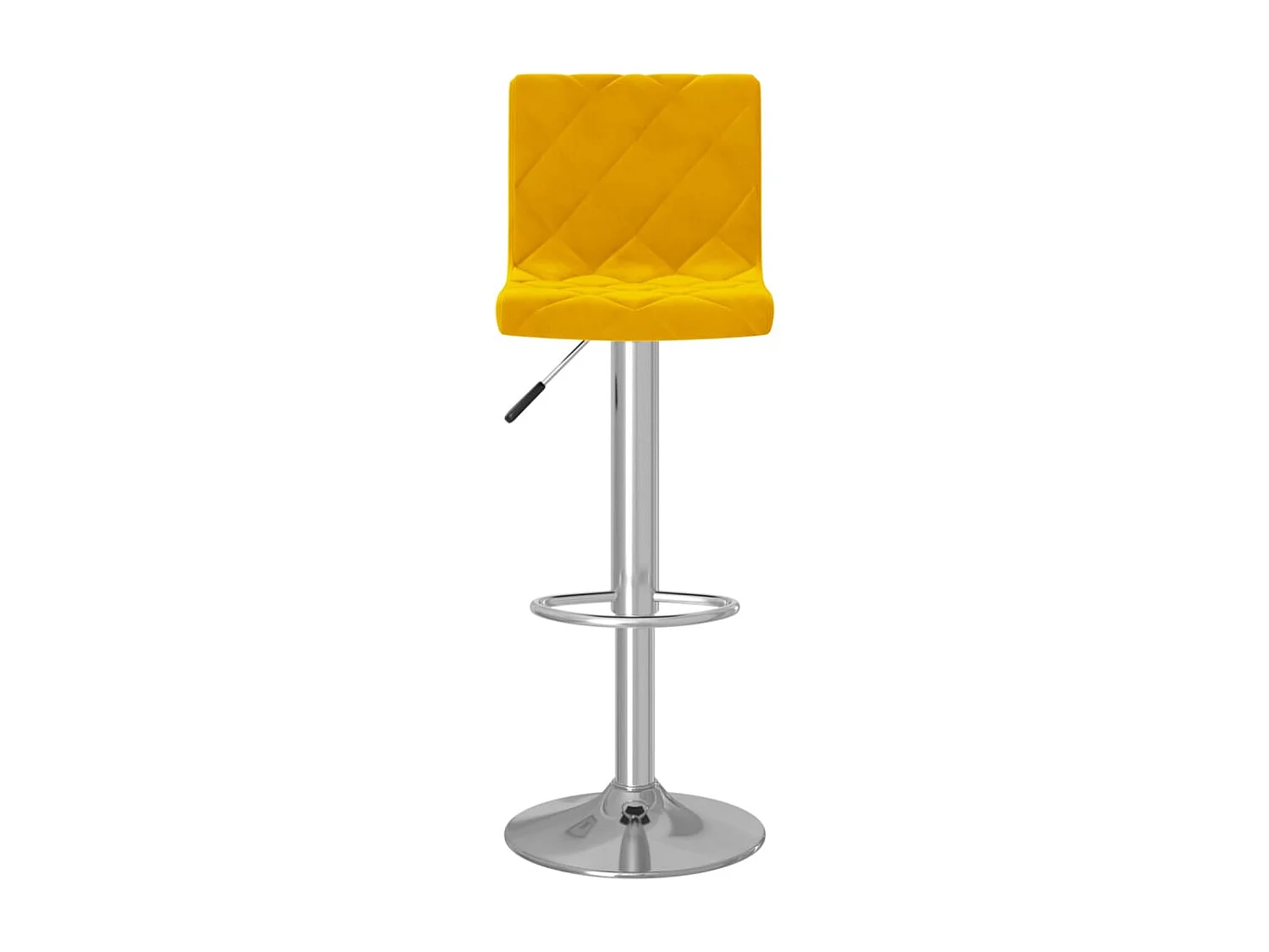 Tabourets de bar lot de 2 jaune moutarde velours
