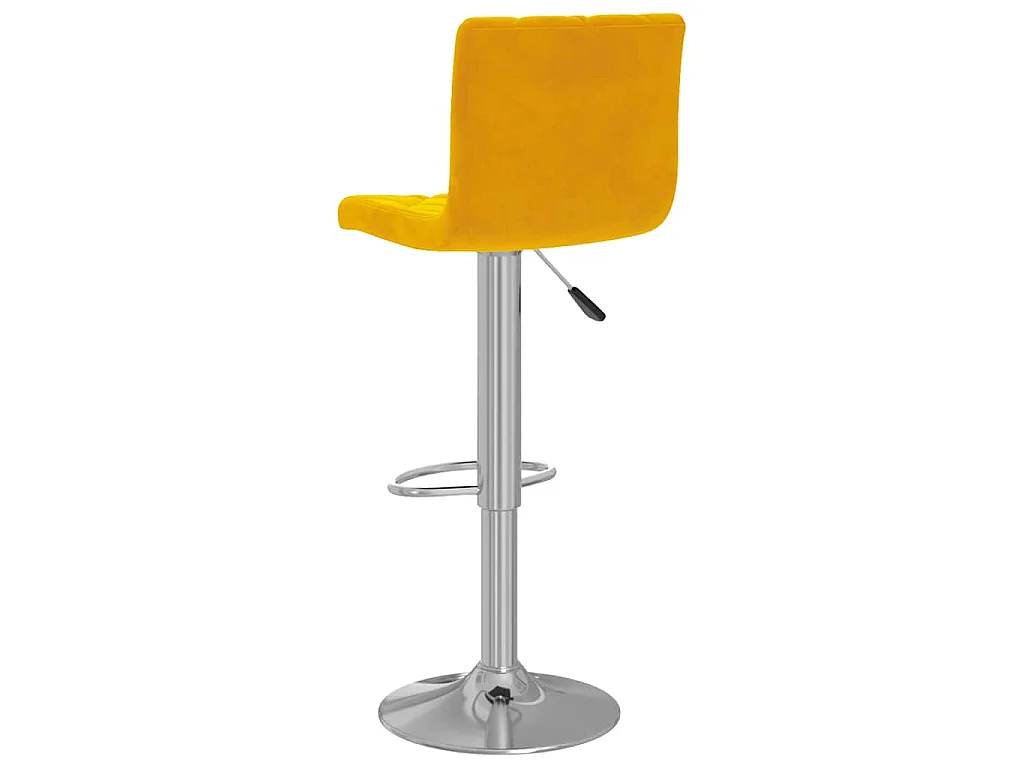 Sgabelli da Bar 2 pz Giallo Senape in Velluto