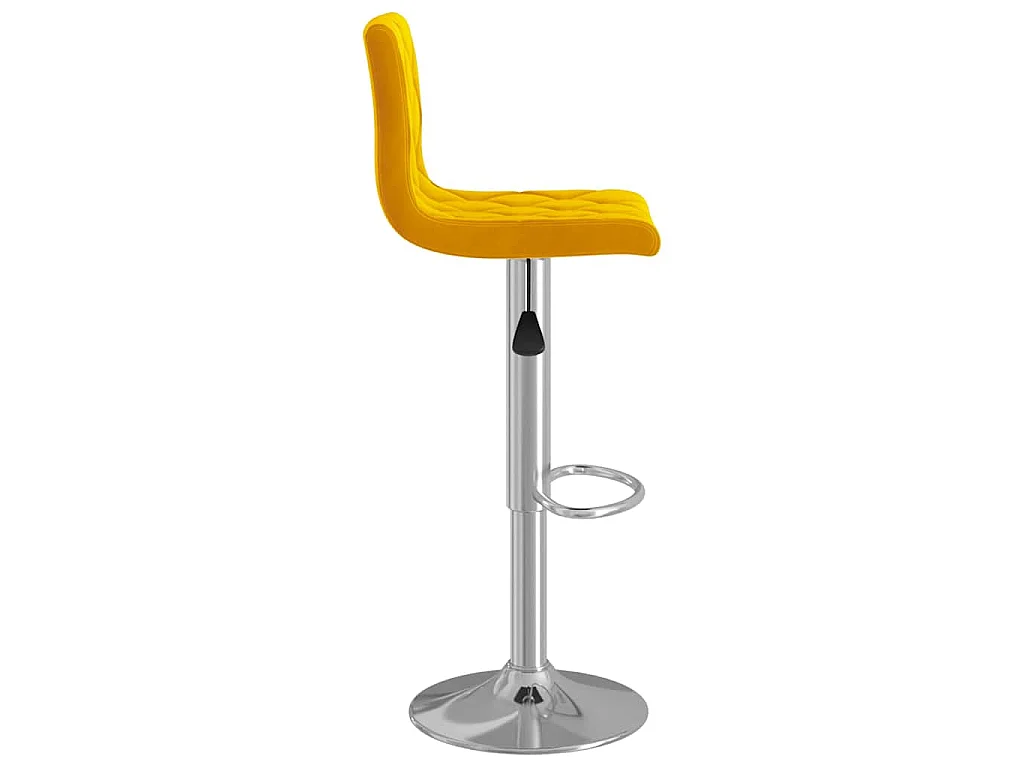 Sgabelli da Bar 2 pz Giallo Senape in Velluto