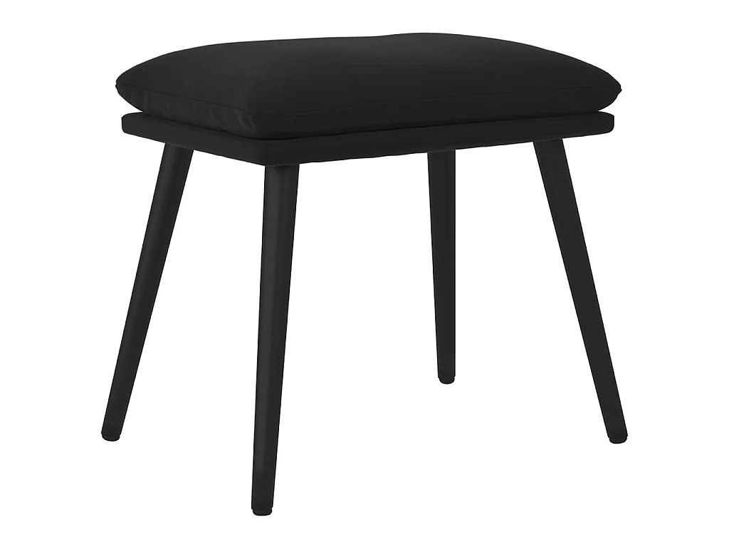 Repose-pied Noir 45x29,5x35 cm Velours