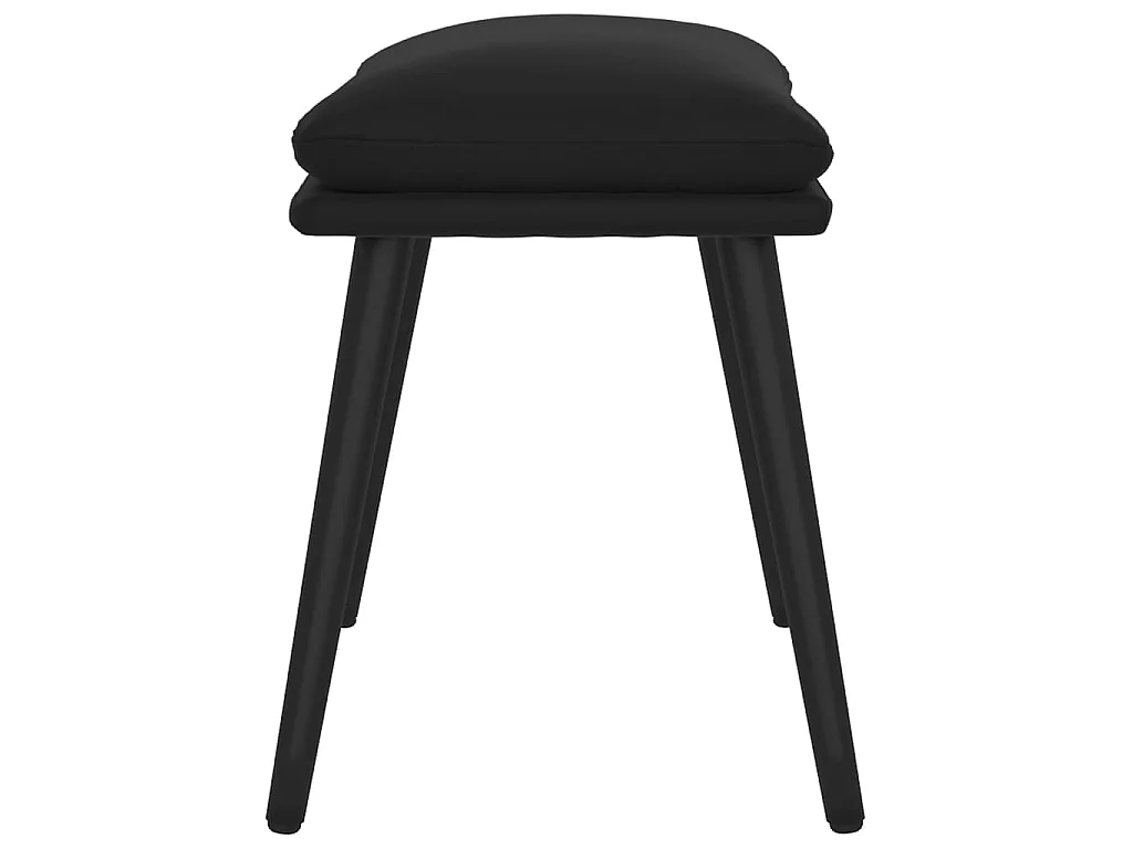 Repose-pied Noir 45x29,5x35 cm Velours