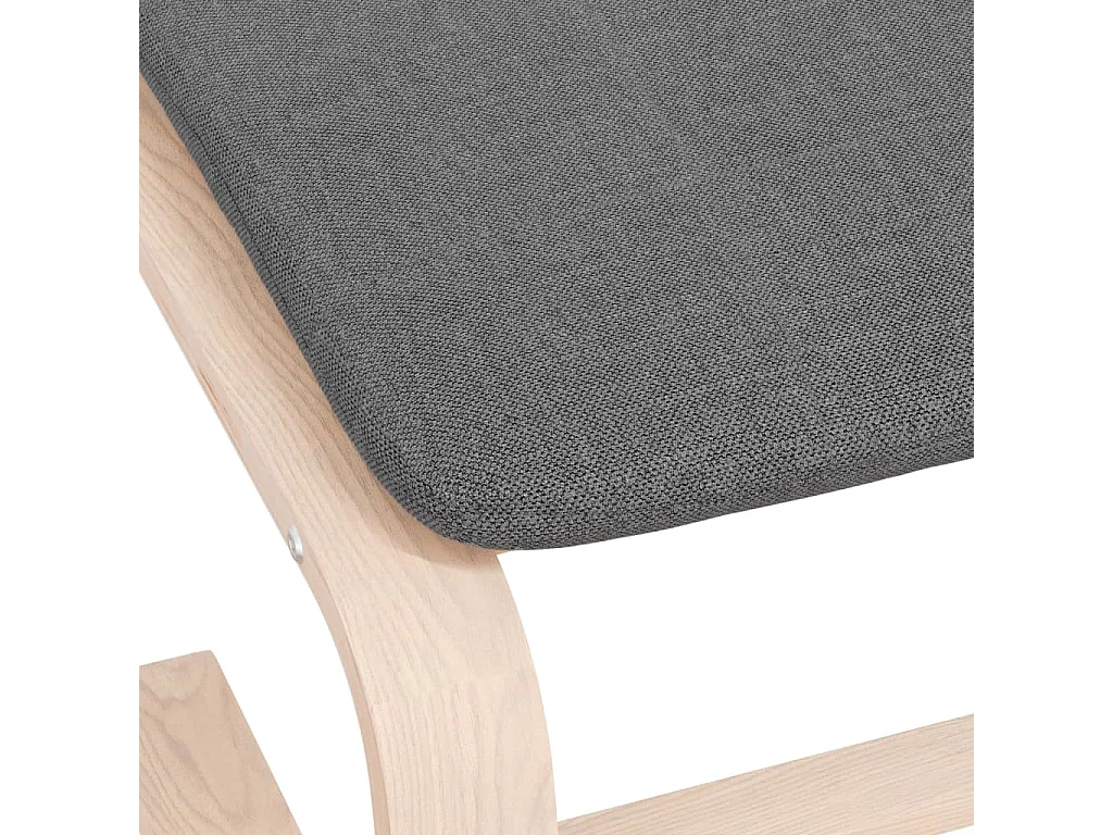 Repose-pied Gris foncé 51x41x40 cm Tissu