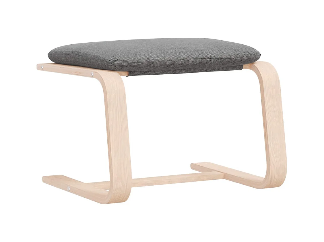 Voetenbank 51x41x40 cm stof donkergrijs