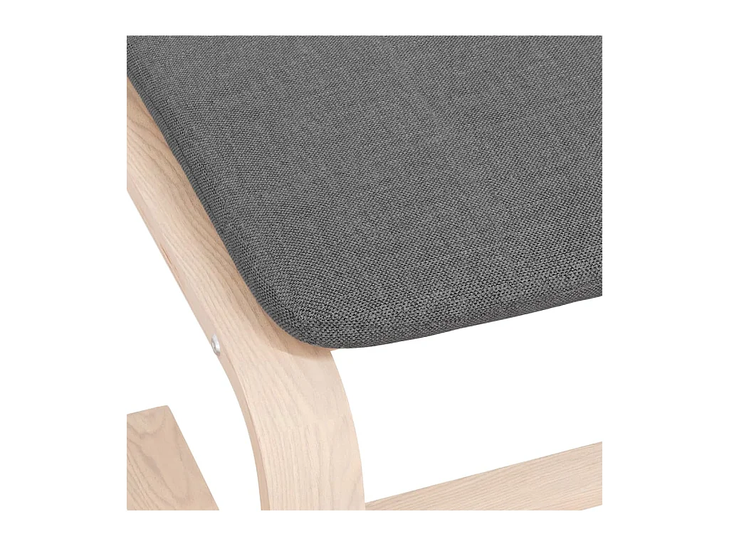 Voetenbank 51x41x40 cm stof donkergrijs