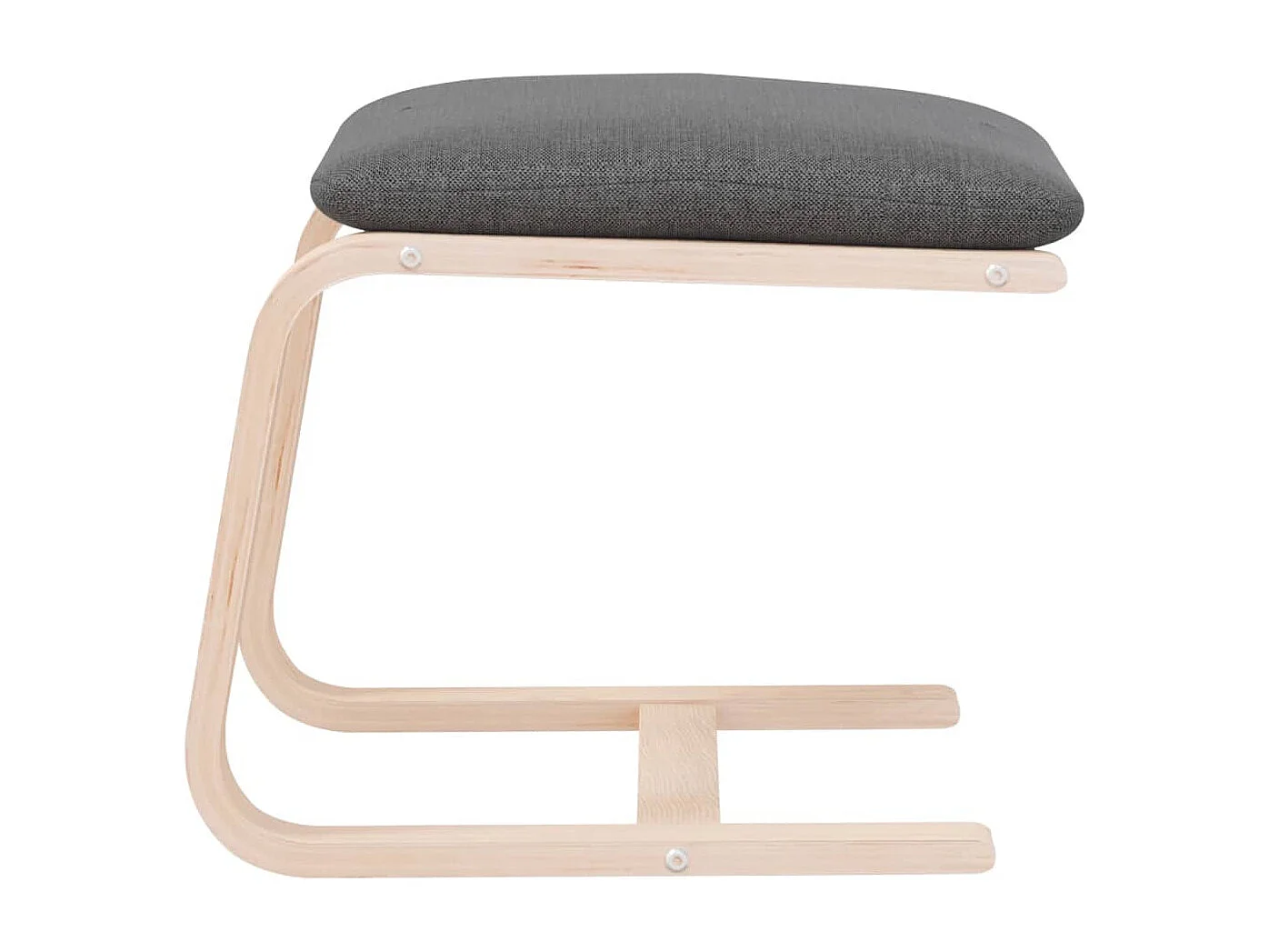 Apoio de pés 51x41x40 cm tecido cinzento-escuro