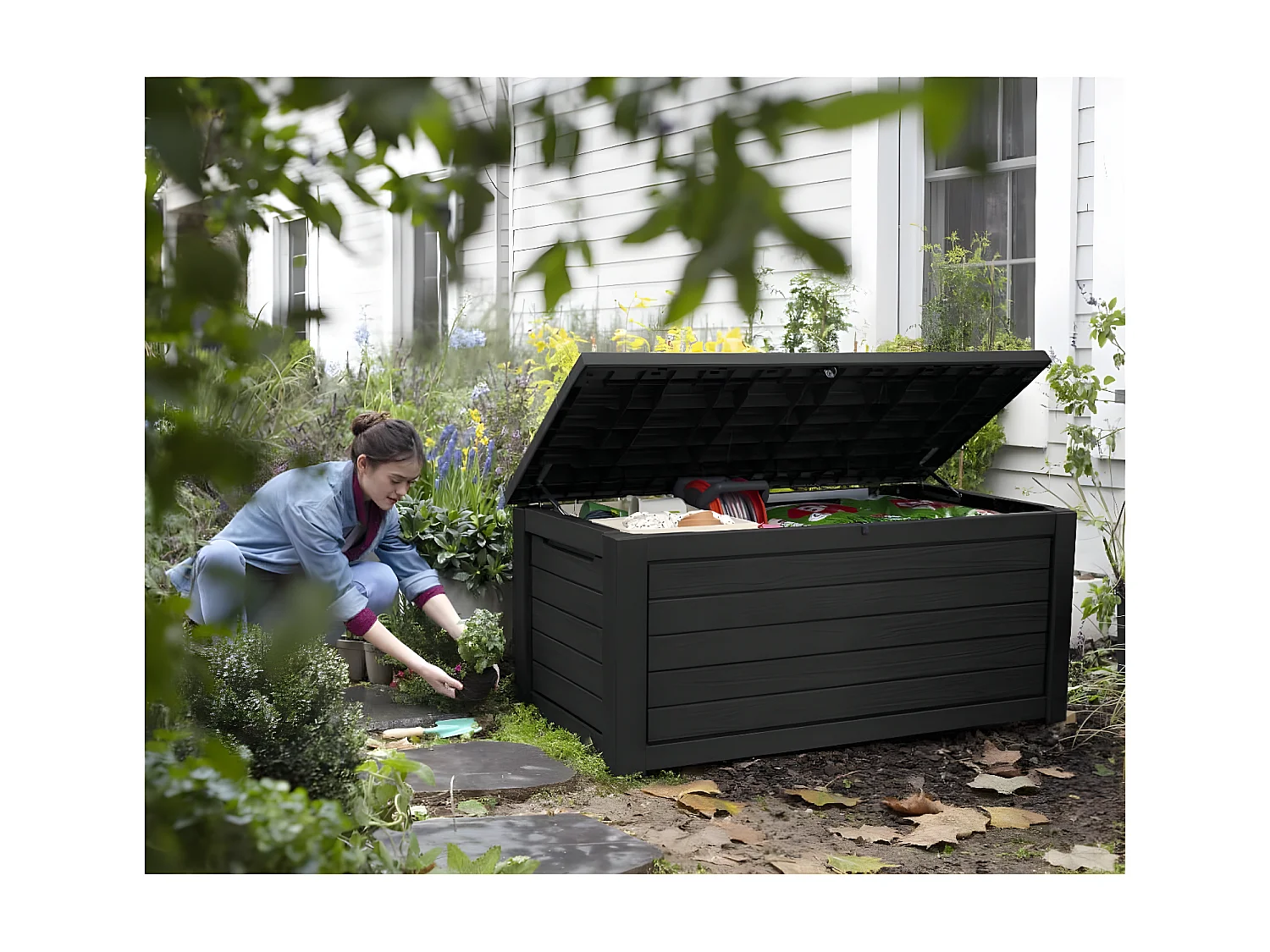 Boîte de rangement pour l'extérieur Northwood 630 L graphite