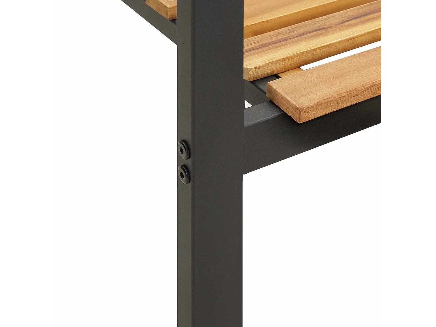 Chaises de jardin empilables lot de 4 bois d'acacia et métal
