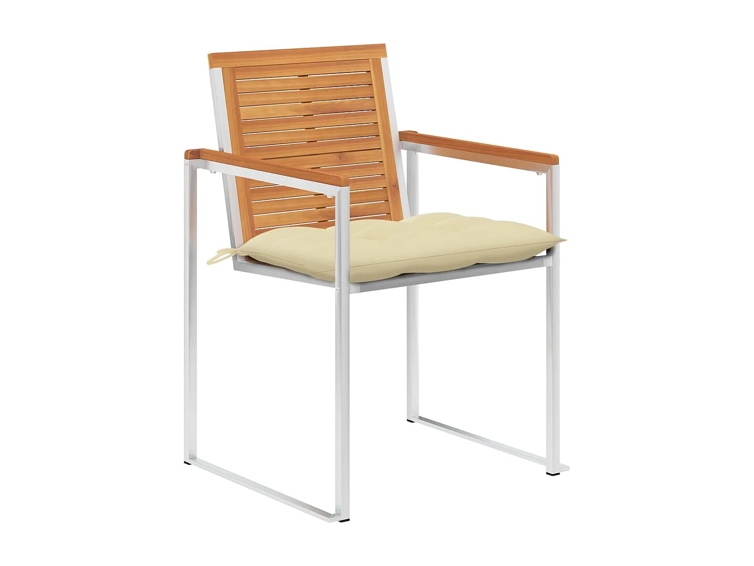 Chaises de jardin lot de 8 avec coussins Bois d'acacia solide