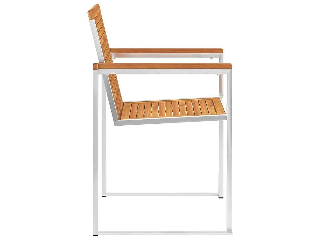 Gartenstühle 8 Stk. mit Kissen Massivholz Akazie
