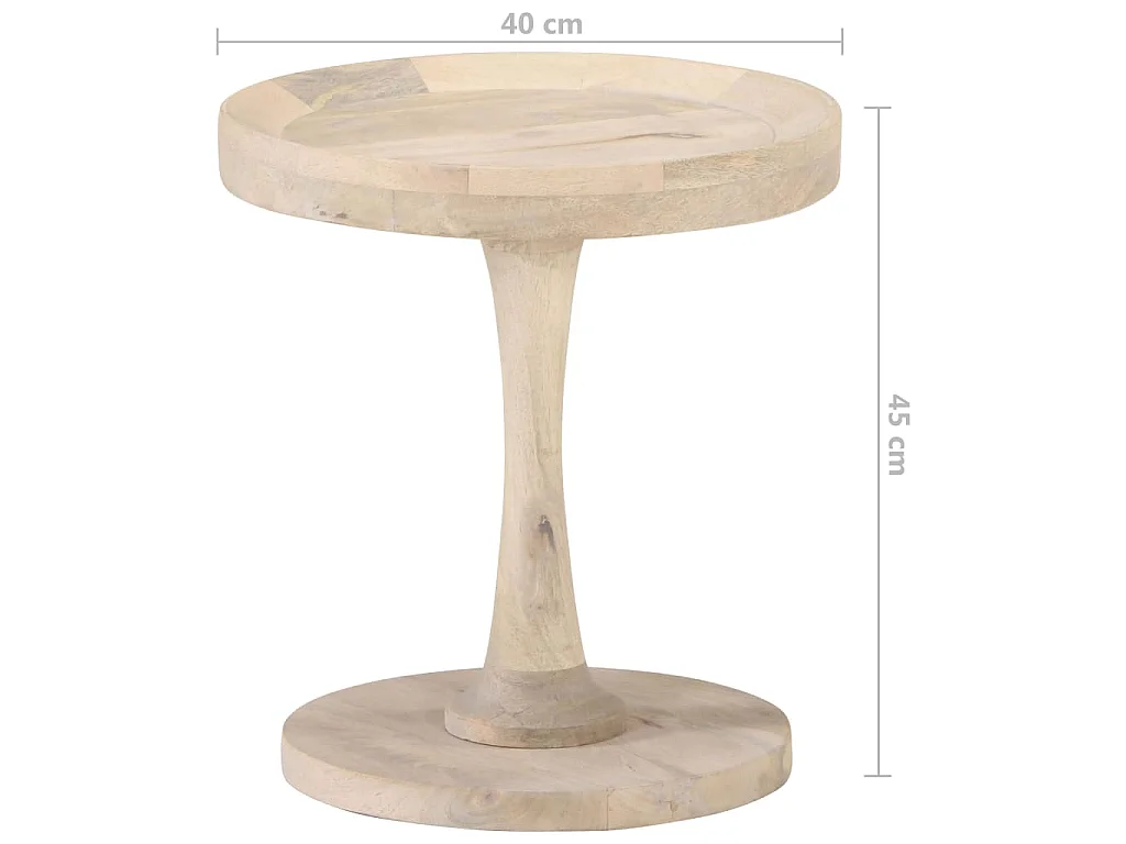 Table d'appoint Ø40x45 cm Bois de manguier massif