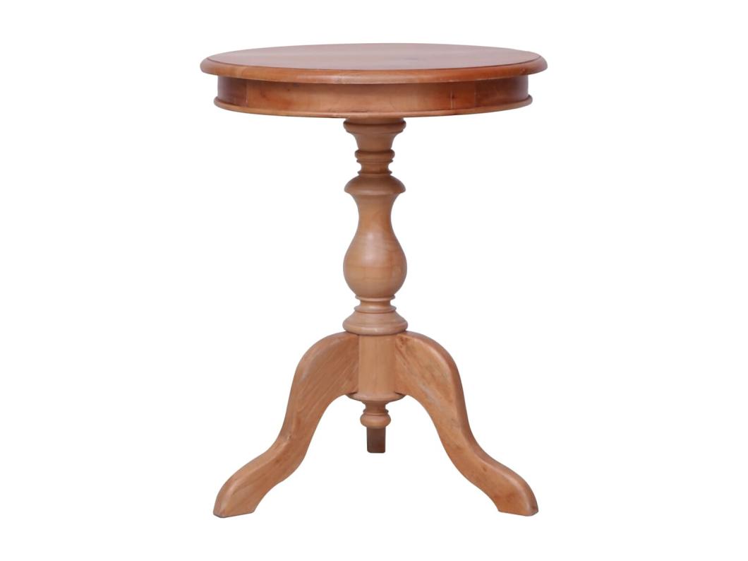 Mesa de apoio 50x50x65 cm madeira de mogno maciça cor natural