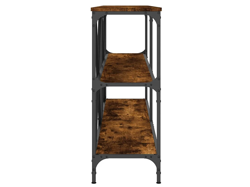 Konsolentisch Räuchereiche 160x30x75 cm Holzwerkstoff und Eisen