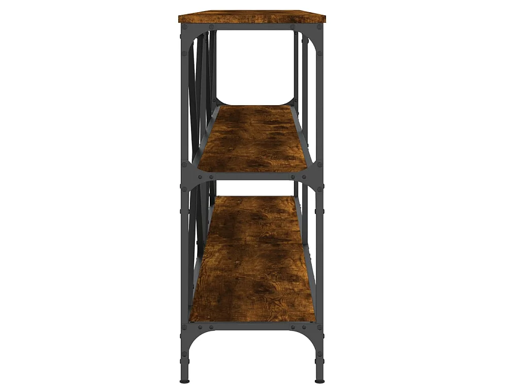 Konsolentisch Räuchereiche 180x30x75 cm Holzwerkstoff und Eisen