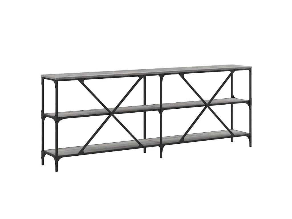 Konsolentisch Grau Sonoma 200x30x75 cm Holzwerkstoff und Eisen