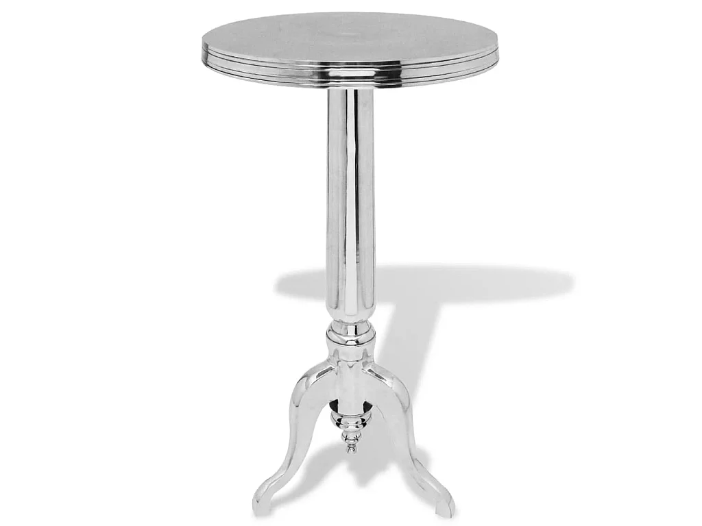 Beistelltisch Rund Aluminium Silbern