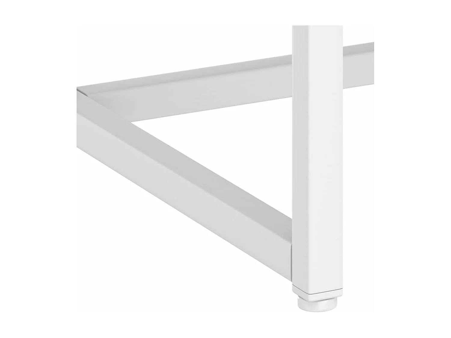 Tavolo Consolle Bianco 106x35x75 cm in Acciaio