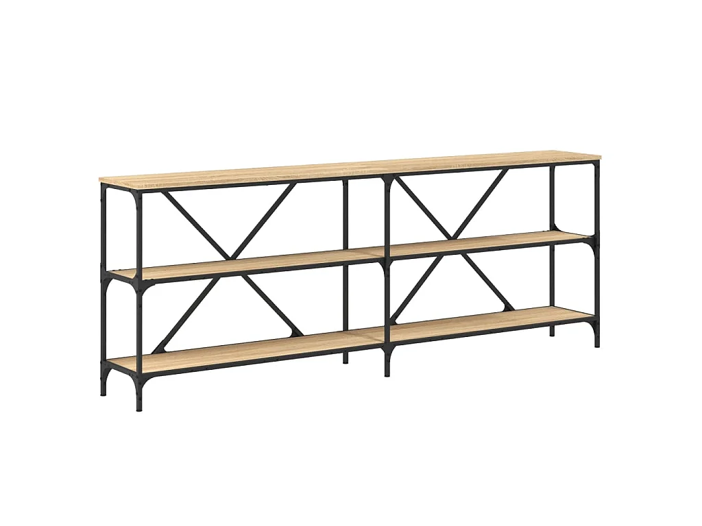 Konsolentisch Sonoma-Eiche 200x30x75 cm Holzwerkstoff und Eisen