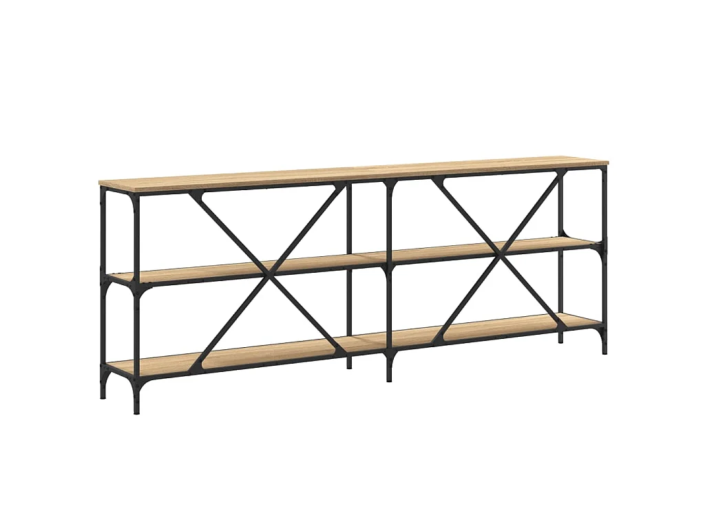 Konsolentisch Sonoma-Eiche 200x30x75 cm Holzwerkstoff und Eisen