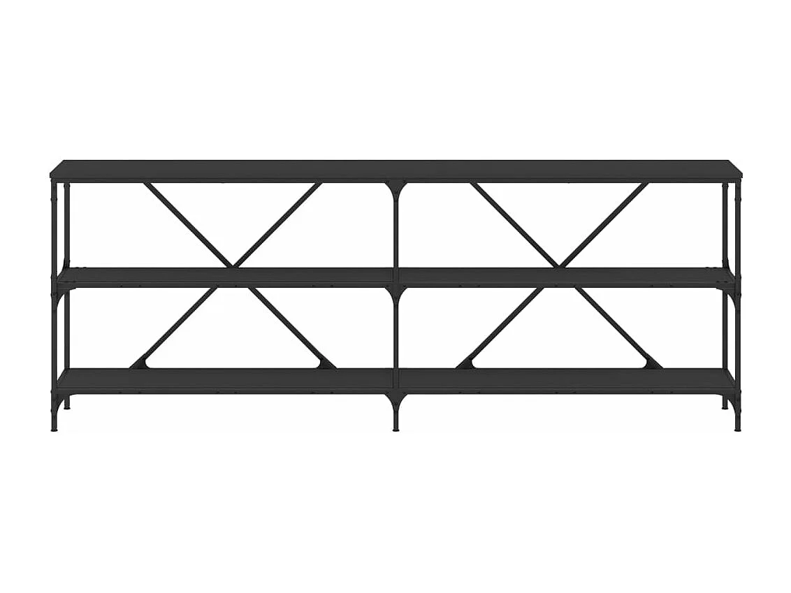 Konsolentisch Schwarz 200x30x75 cm Holzwerkstoff und Eisen