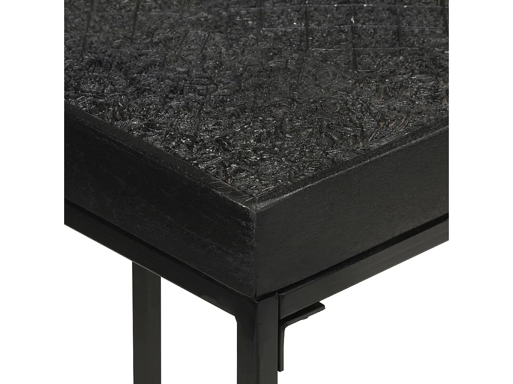 Table console Noir 110x35x76 cm Bois d'acacia et de manguier