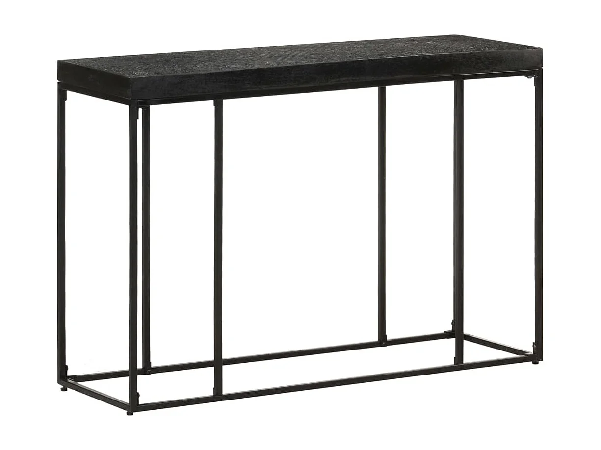 Tavolo Consolle Nero 110x35x76 cm Massello di Acacia e Mango