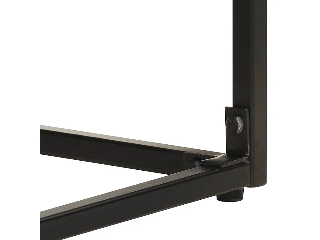 Tavolo Consolle Nero 110x35x76 cm Massello di Acacia e Mango