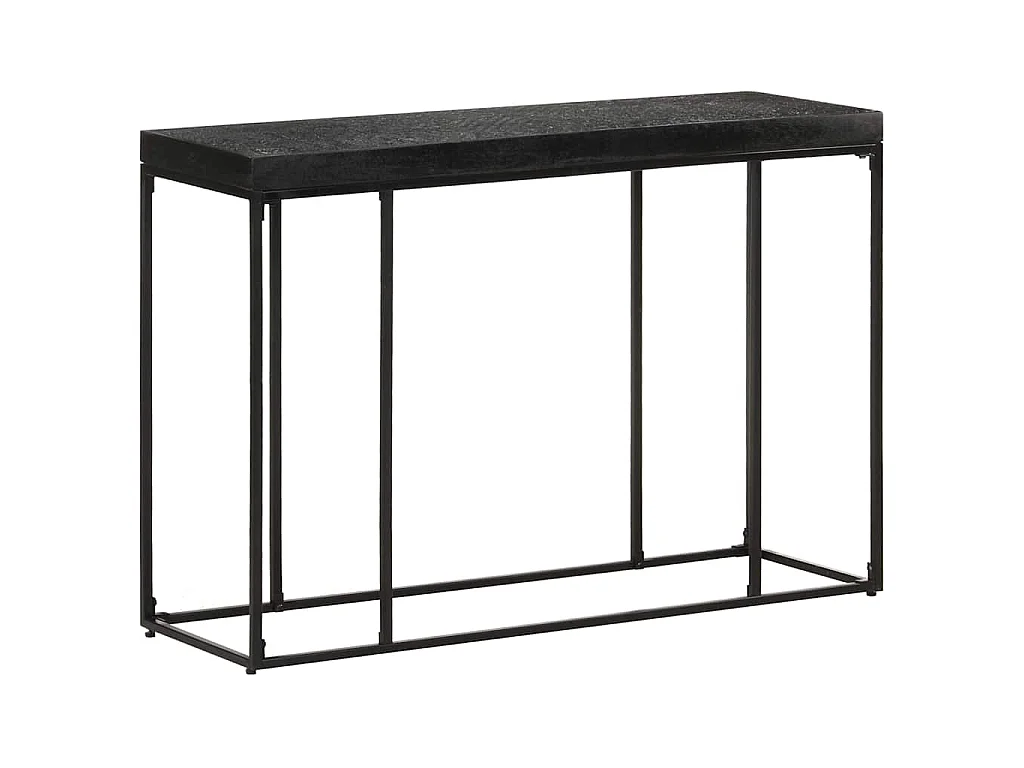 Tavolo Consolle Nero 110x35x76 cm Massello di Acacia e Mango
