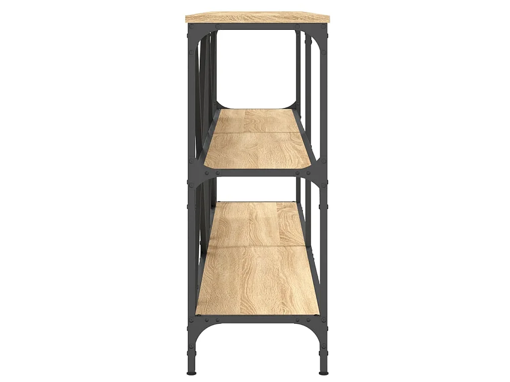 Tavolo Consolle Rovere Sonoma 160x30x75 cm Multistrato e Ferro