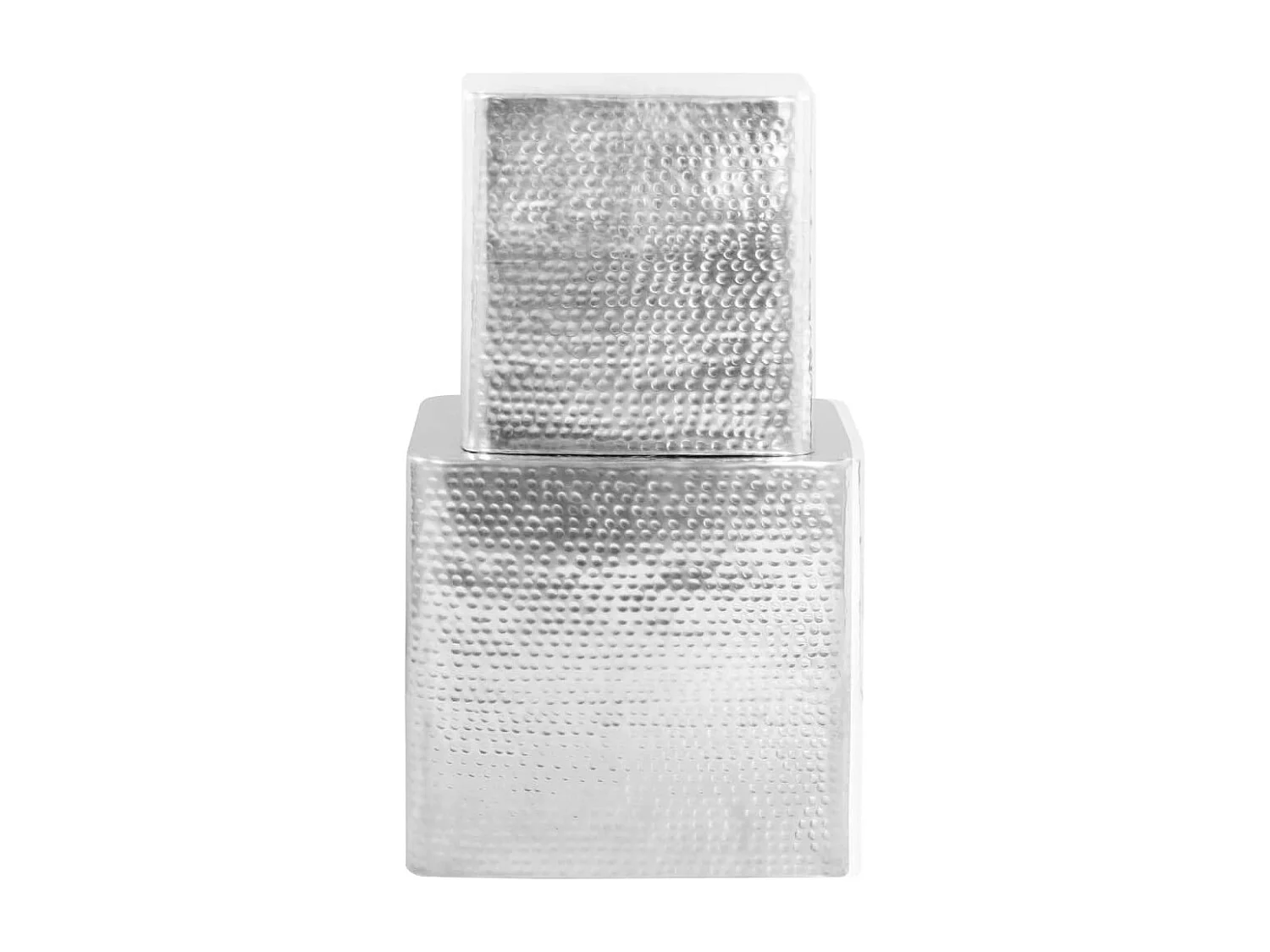 Tables basses 2 pcs Argenté Aluminium