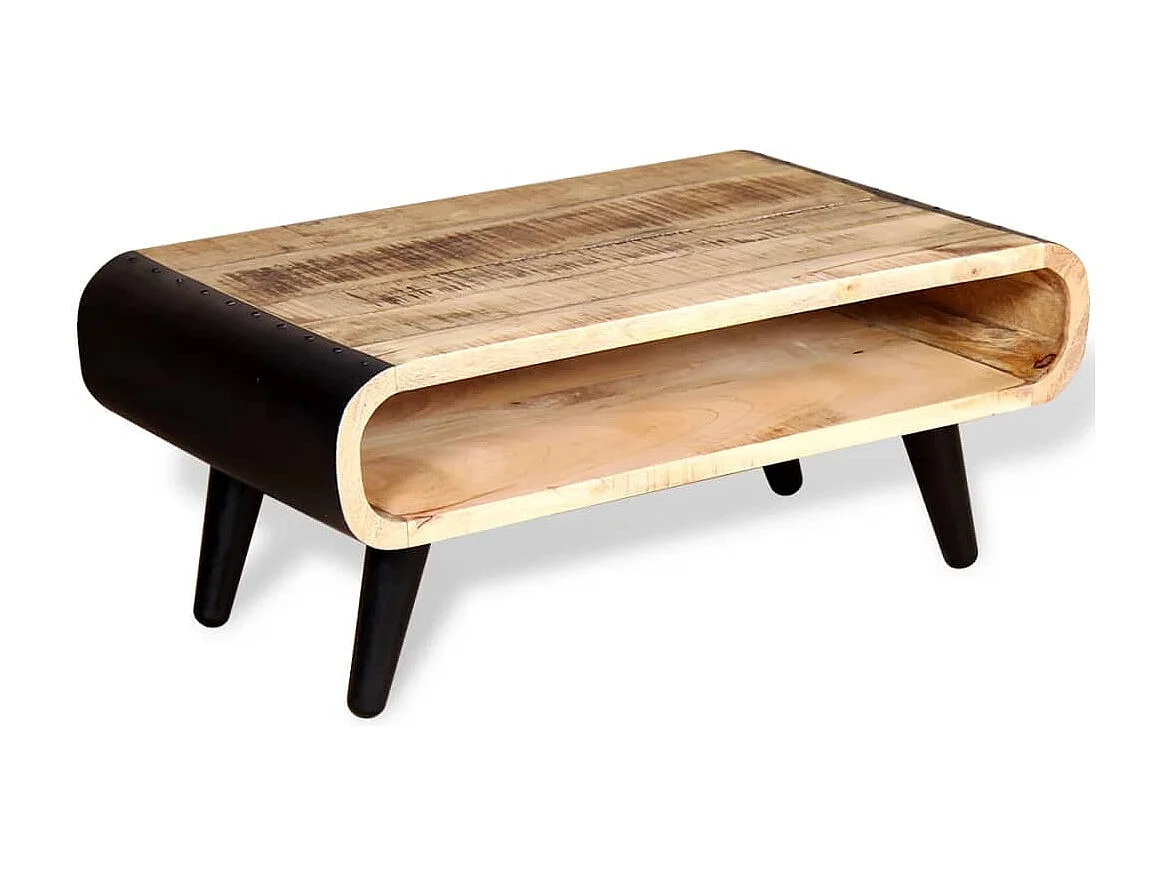 Table basse Bois de manguier brut 90x55x39 cm