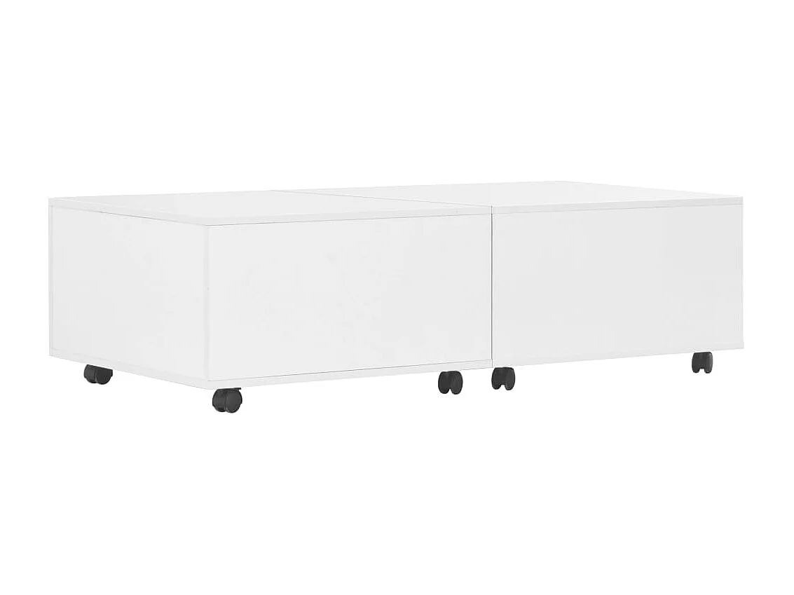 Table basse Blanc brillant 120x60x35 cm
