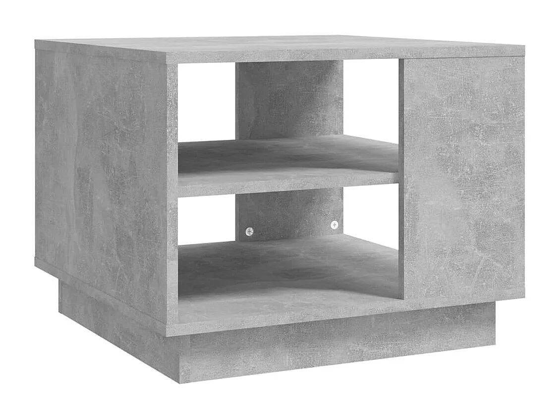 Table basse gris béton 55x55x43 cm bois d'ingénierie