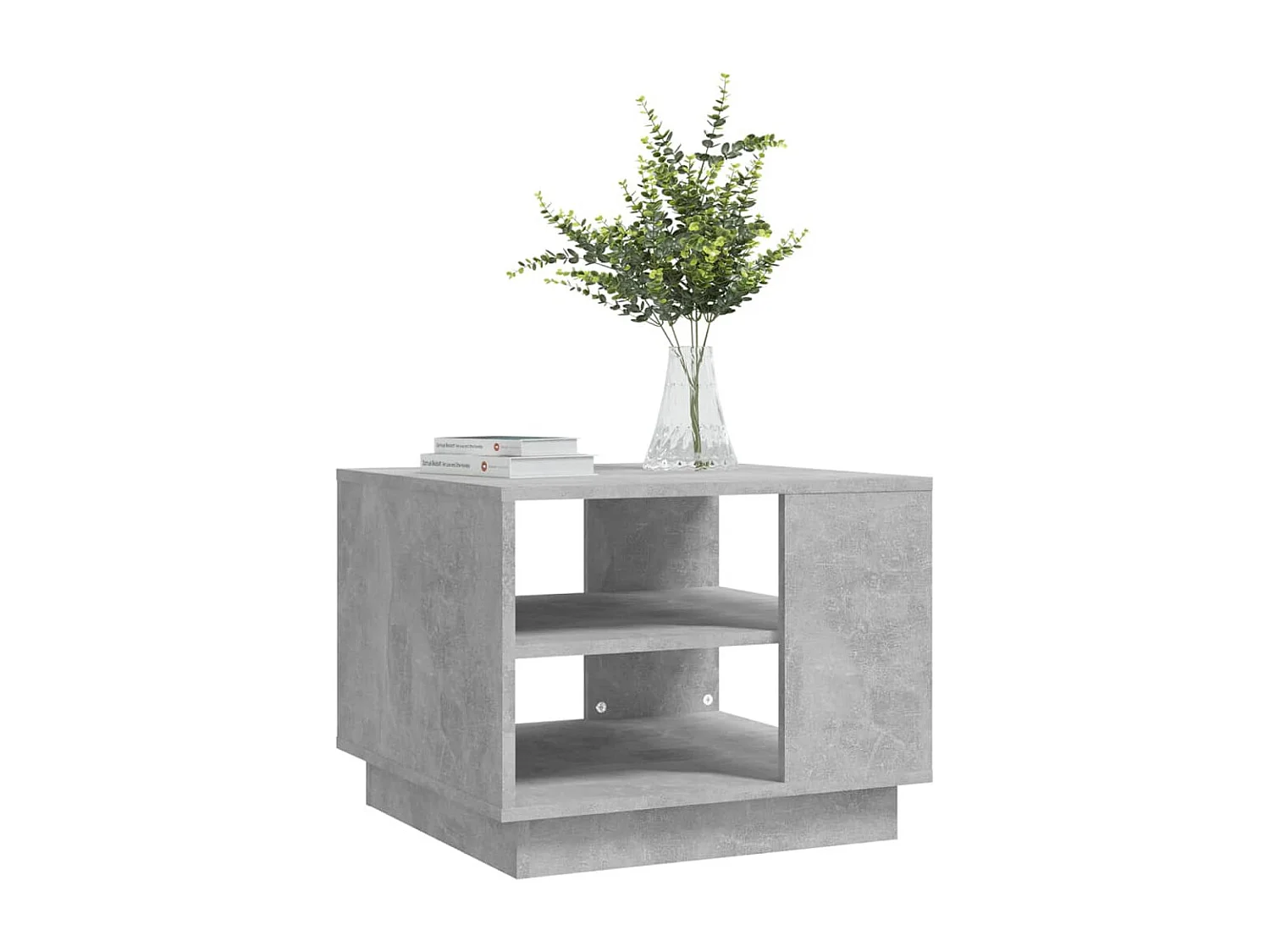 Table basse gris béton 55x55x43 cm bois d'ingénierie