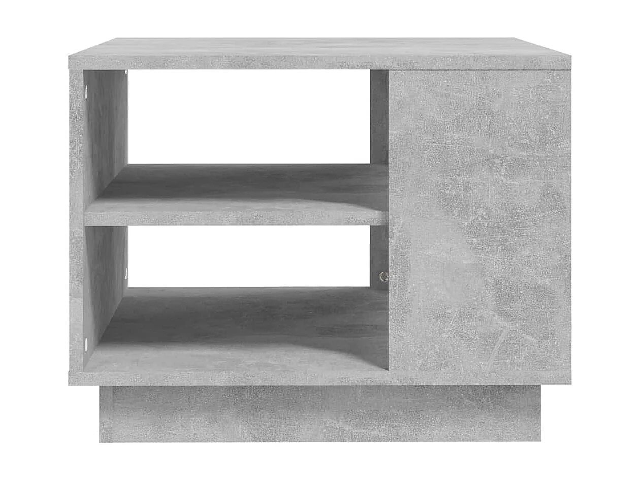 Table basse gris béton 55x55x43 cm bois d'ingénierie
