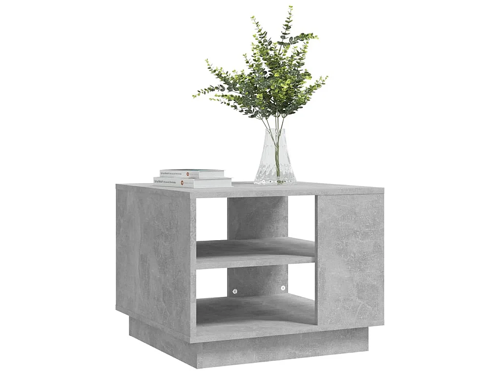 Mesa de centro 55x55x43 cm derivados de madeira cinza cimento