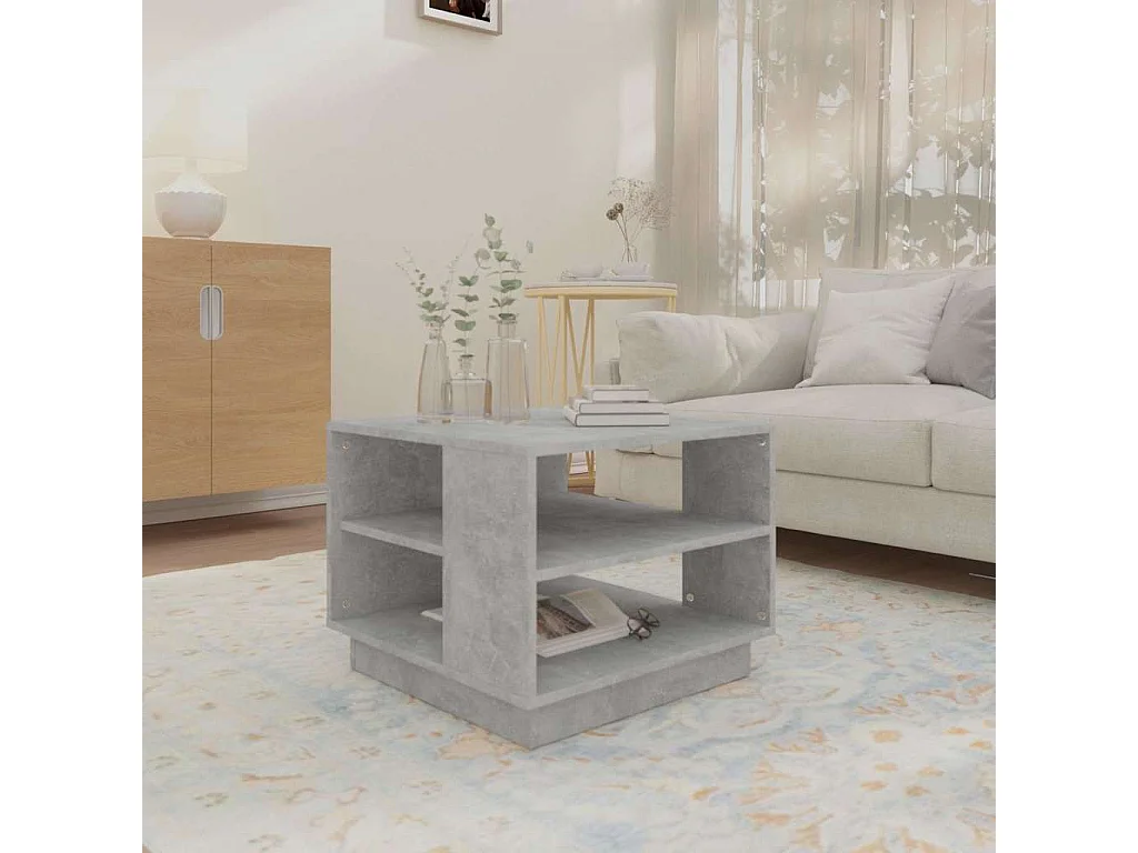 Couchtisch Betongrau 55x55x43 cm Holzwerkstoff