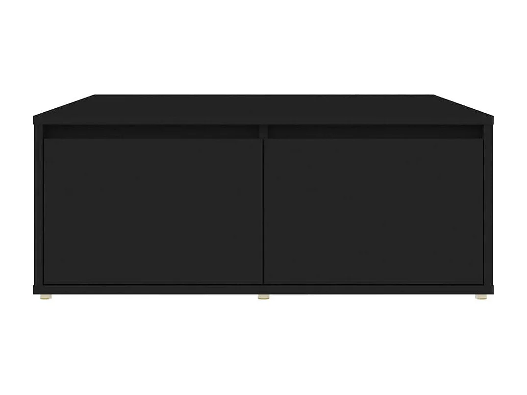 Table basse noir 80x80x31 cm bois d'ingénierie