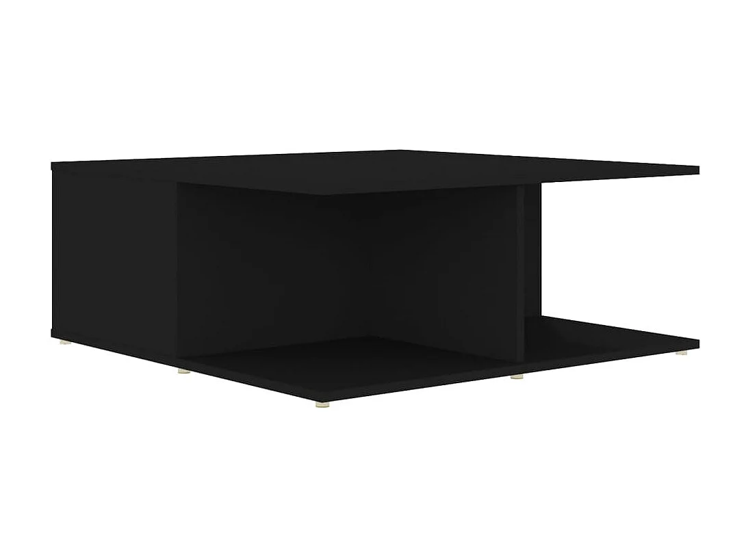 Table basse noir 80x80x31 cm bois d'ingénierie