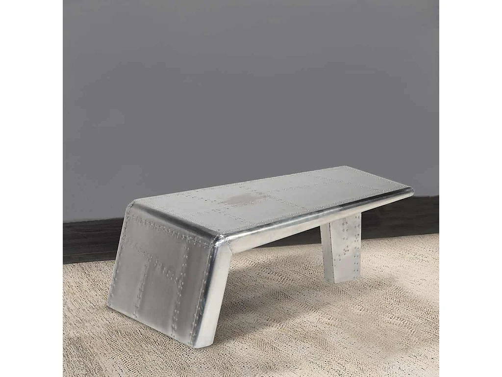 Table basse Aviator Style d'avion vintage Aluminium