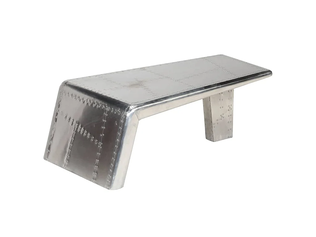 Table basse Aviator Style d'avion vintage Aluminium