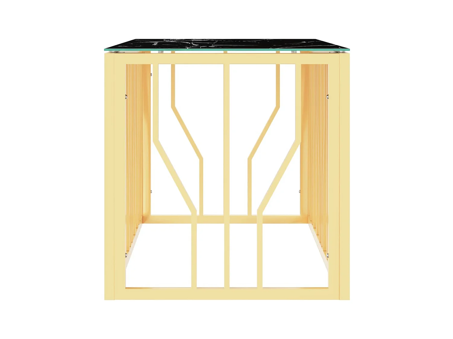 Salontafel 110x45x45 cm roestvrij staal en glas goudkleurig