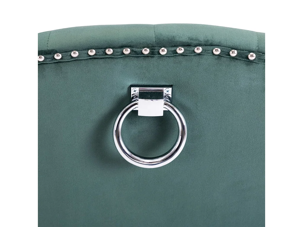 Chaises à manger lot de 6 vert foncé velours